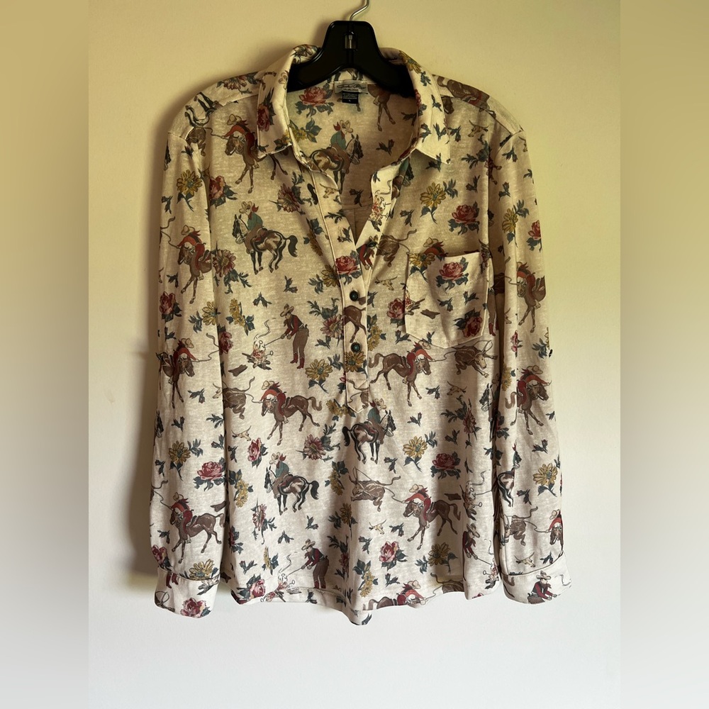 Tasha polizzi western print top